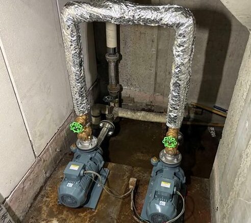 新設揚水ポンプ設置完了