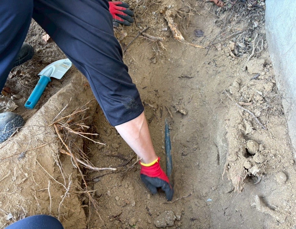 掘削開始・給水管追跡