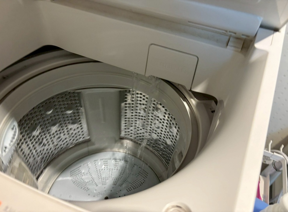 洗濯機でも給水確認