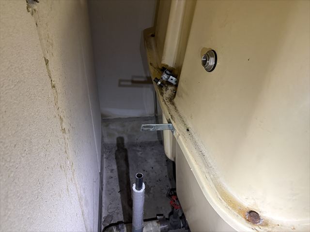 既設配管を撤去した状態