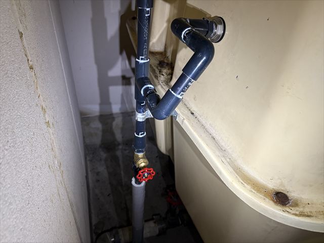 新設配管の据付状況
