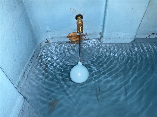 槽内水張り完了
